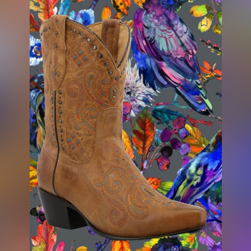 BLACK STAR WOMEN'S AUBREY CARAMEL BOOTIES WBSN014